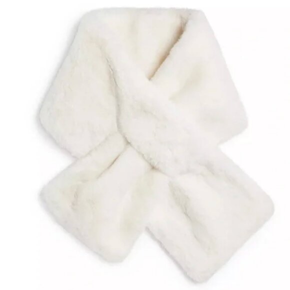 APPARIS Bambi Fuzzy Scarf Pull-through Scarf in Ivory /Cream - Picture 2 of 7